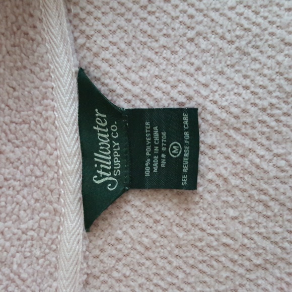 Pale Pink Full Zip Fleece Jacket 4 Pockets Size Medium - Picture 2 of 9